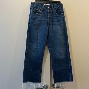 Levi's High Rise Ribcage Straight Ankle Women's Jeans dark wash size 30Wx27L